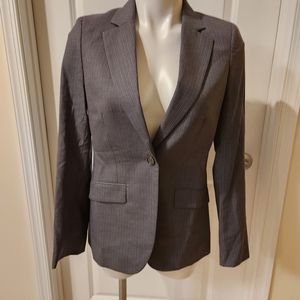New Brooks Brothers gray w stripes blazer jacket size 6